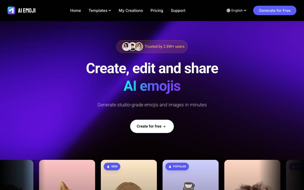 AI Emoji interface preview