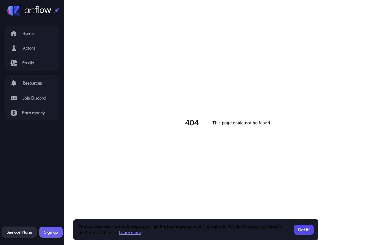 Artflow AI interface preview