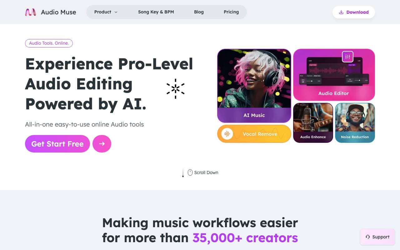 Audio Muse interface preview