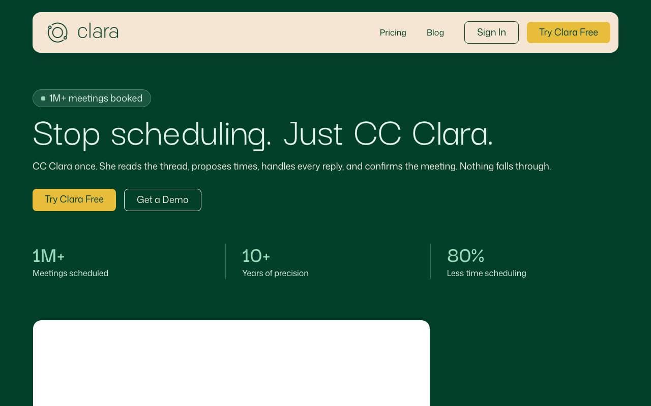 Clara AI interface preview