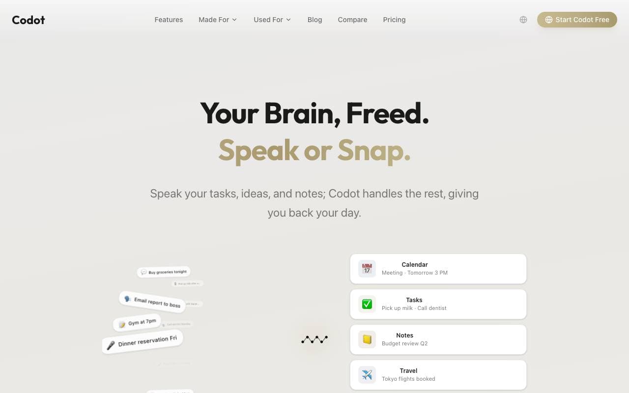Codot interface preview