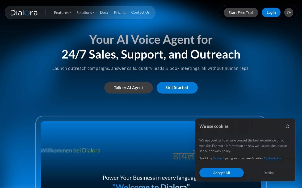 Dialora.ai interface preview