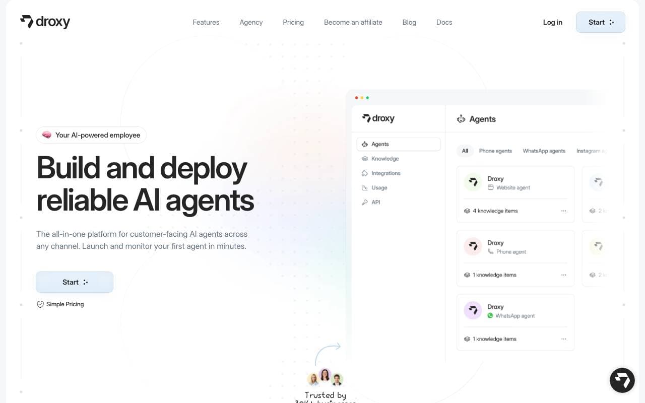 Droxy AI interface preview