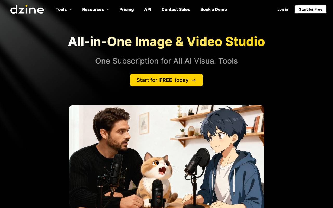 Dzine AI interface preview