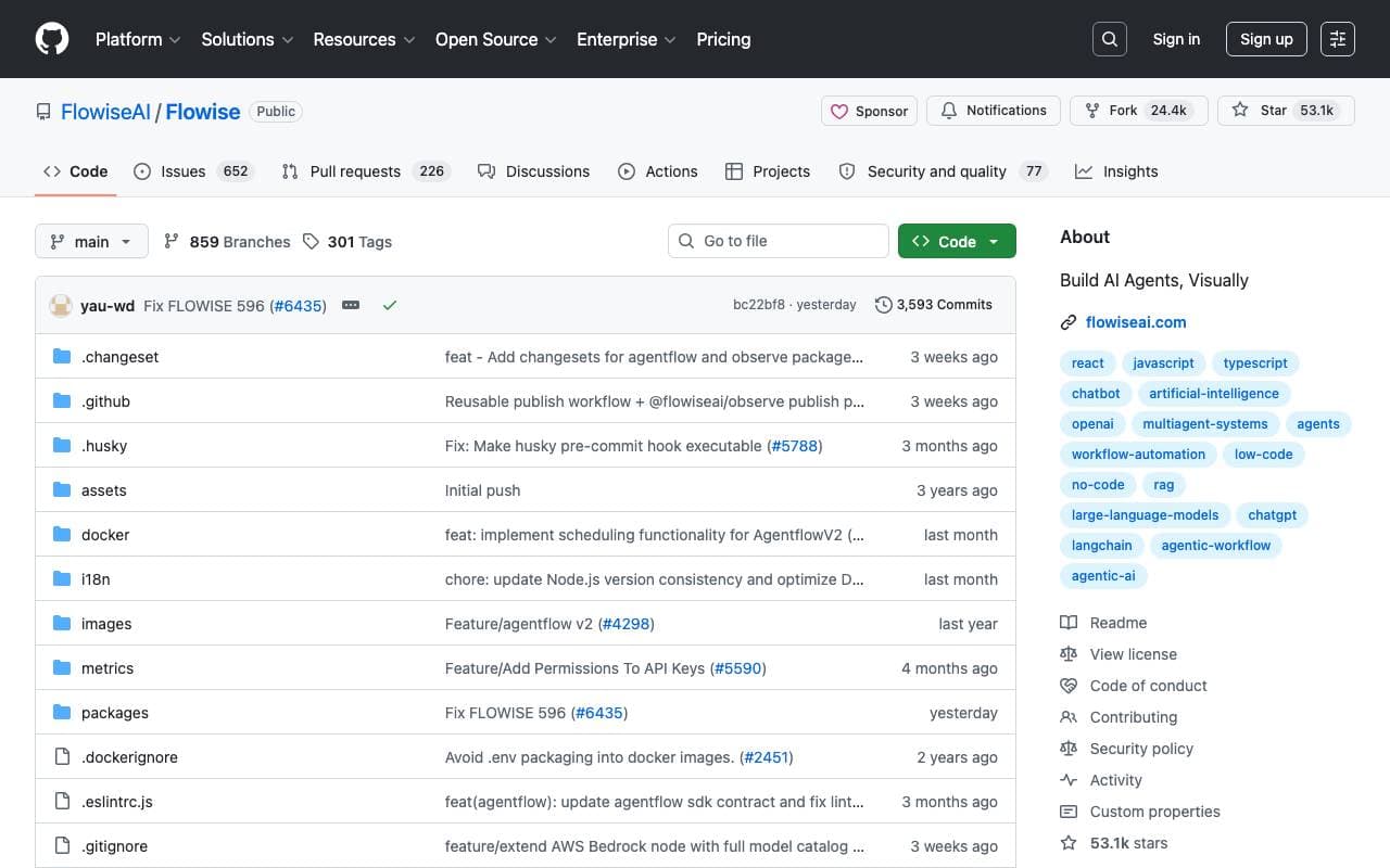 Flowise AI interface preview