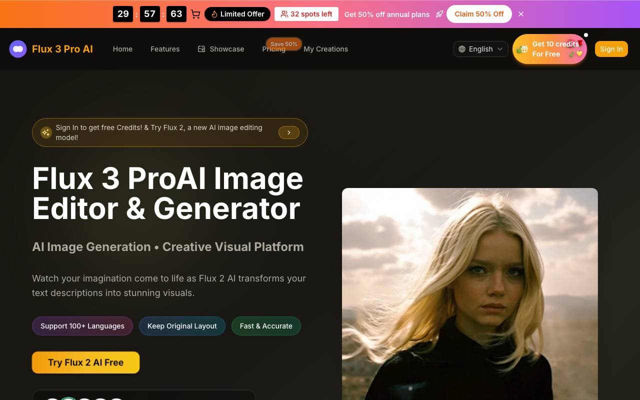 Flux 2 interface preview