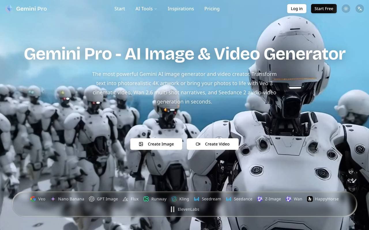 Gemini Pro interface preview