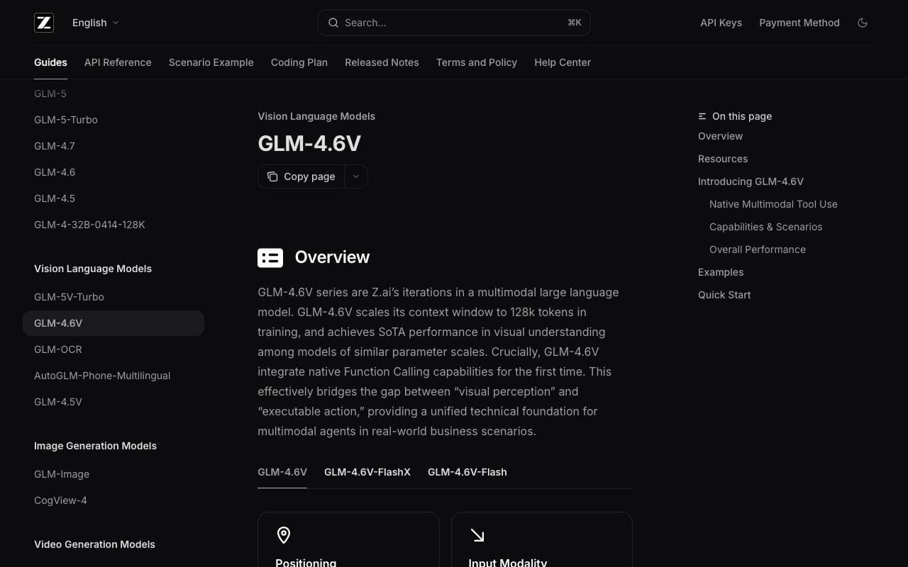 GLM-4.6V interface preview
