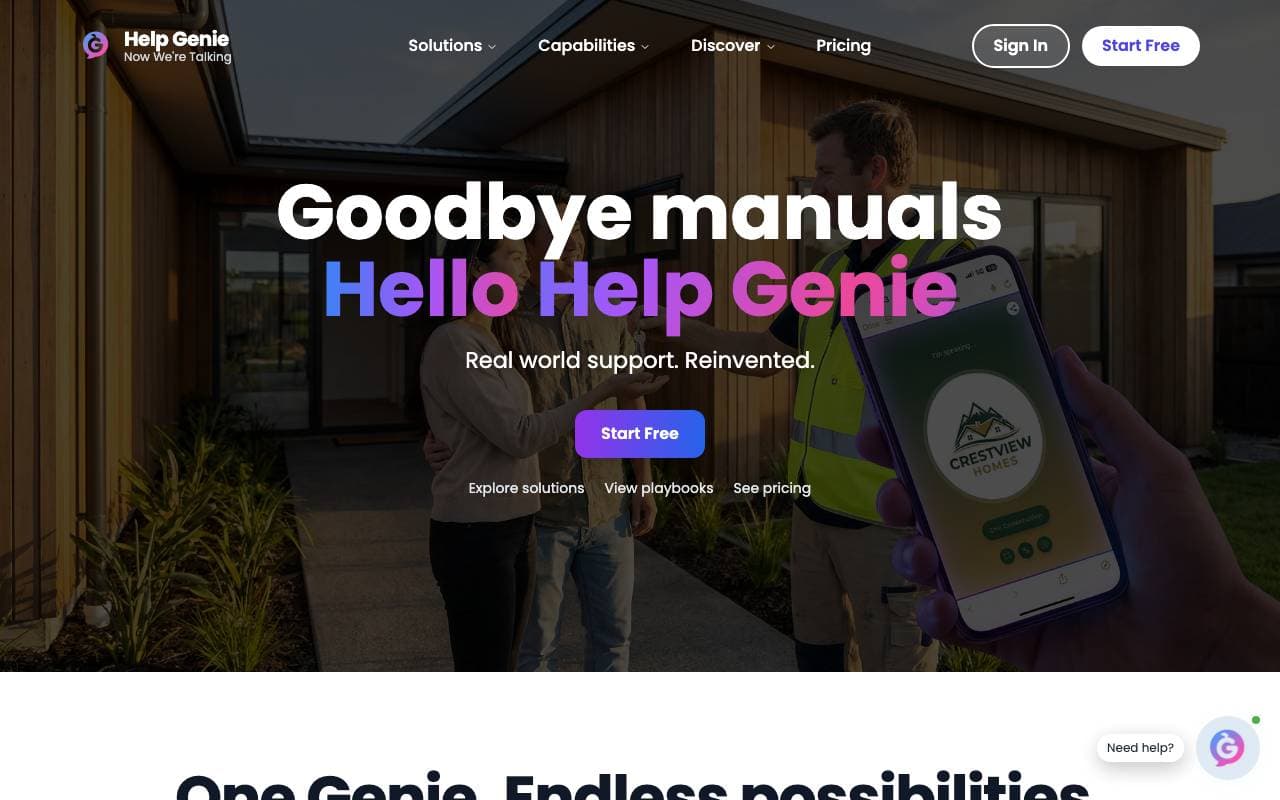Help Genie interface preview