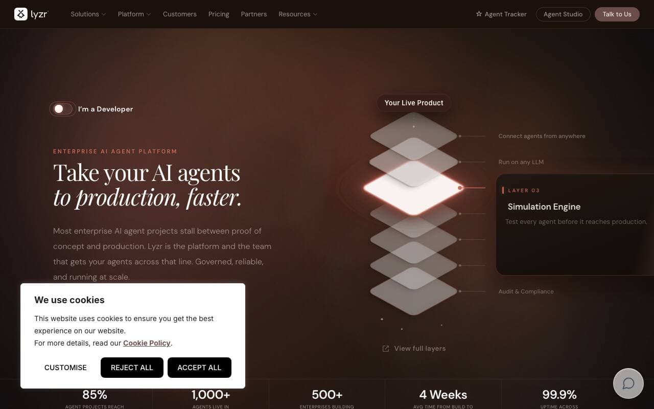 Lyzr AI interface preview