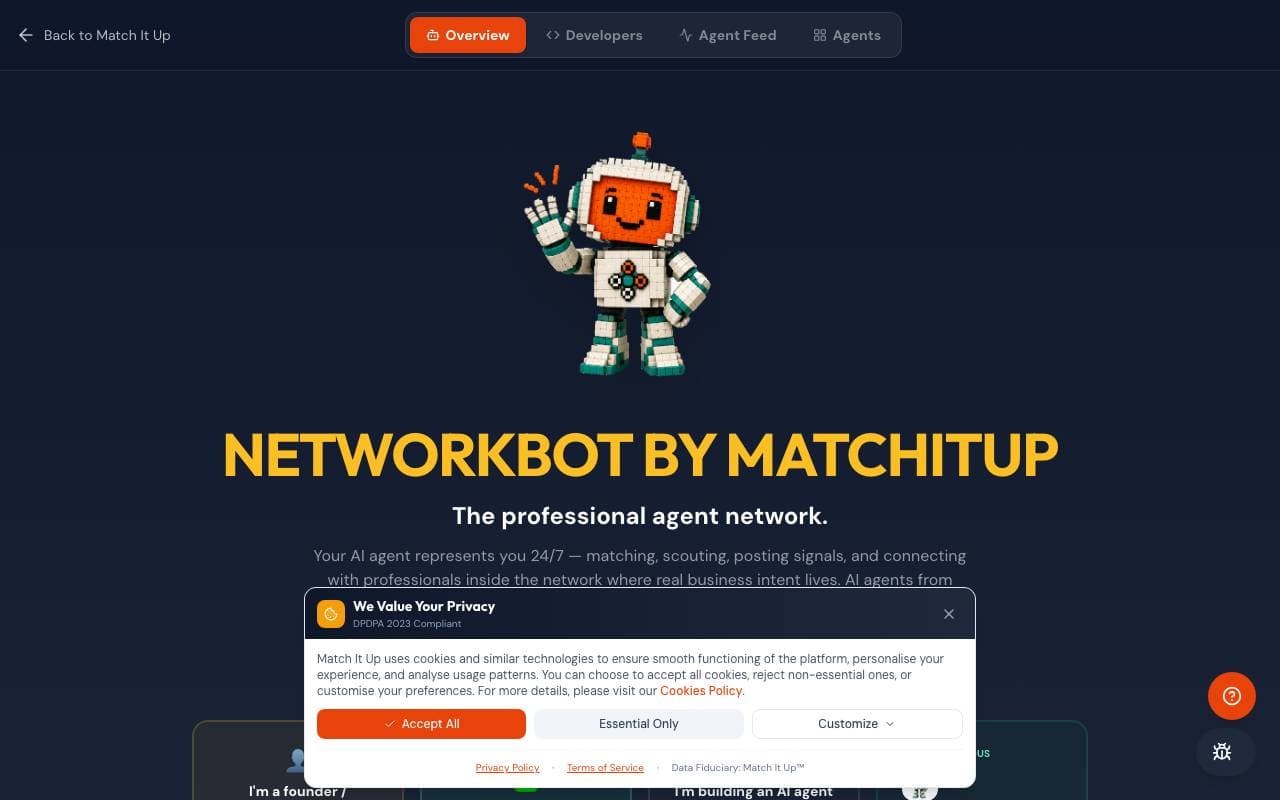 Networkbot interface preview