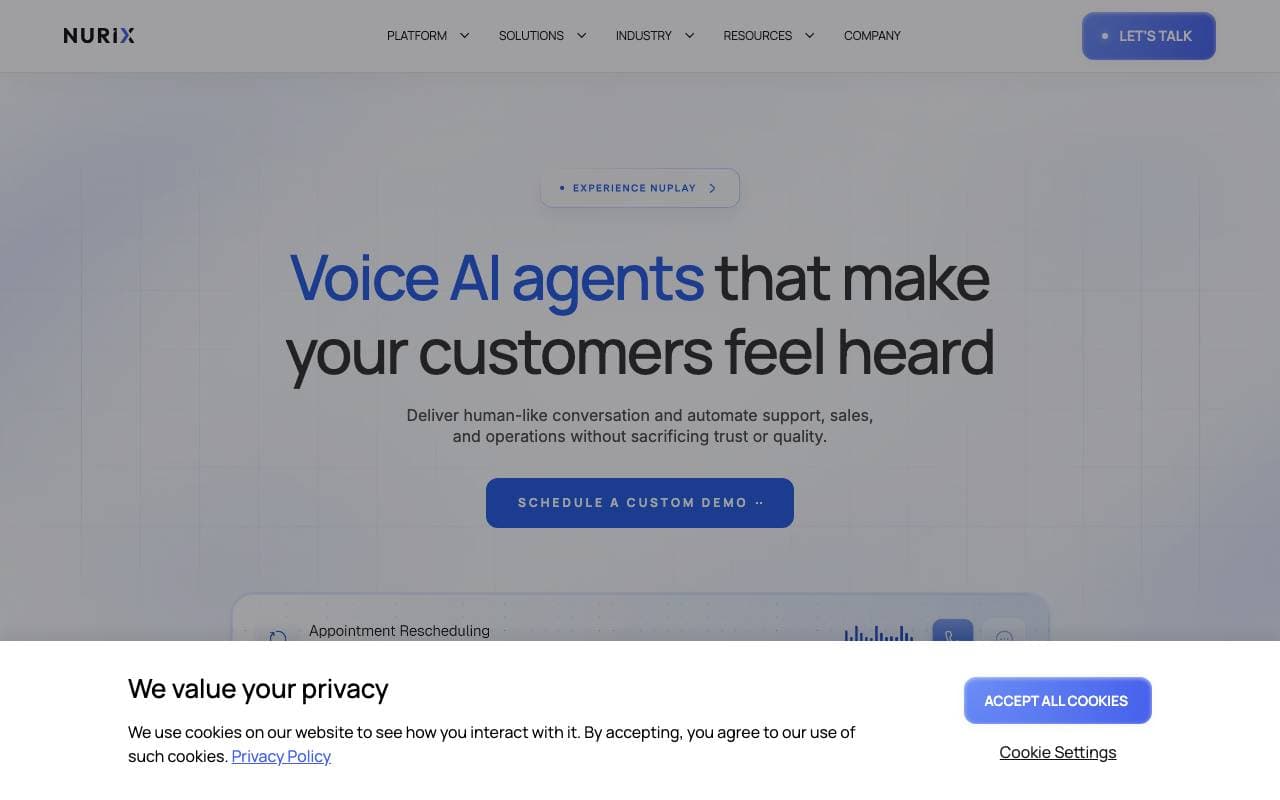 Nurix AI interface preview