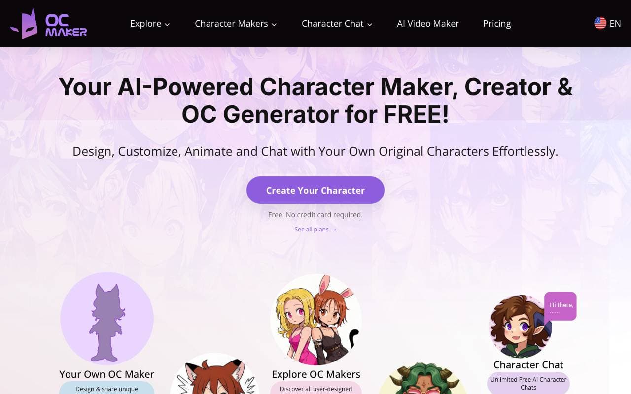OC Maker interface preview