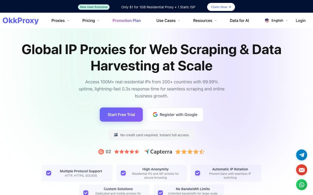 OkkProxy interface preview