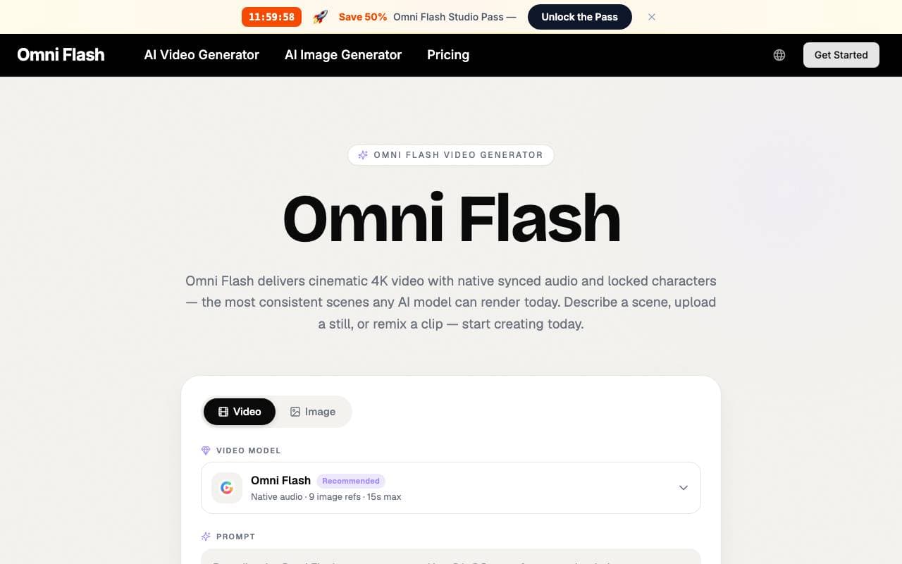 Omni Flash interface preview