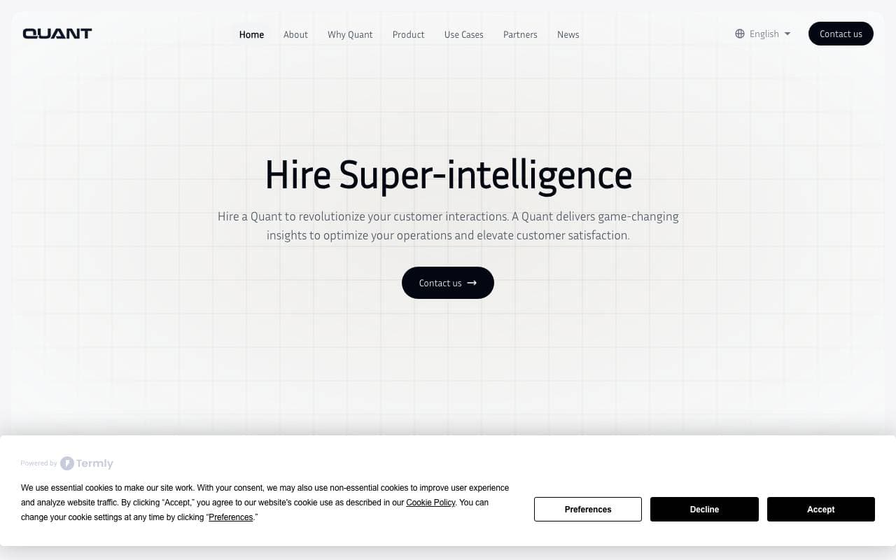 Quant interface preview