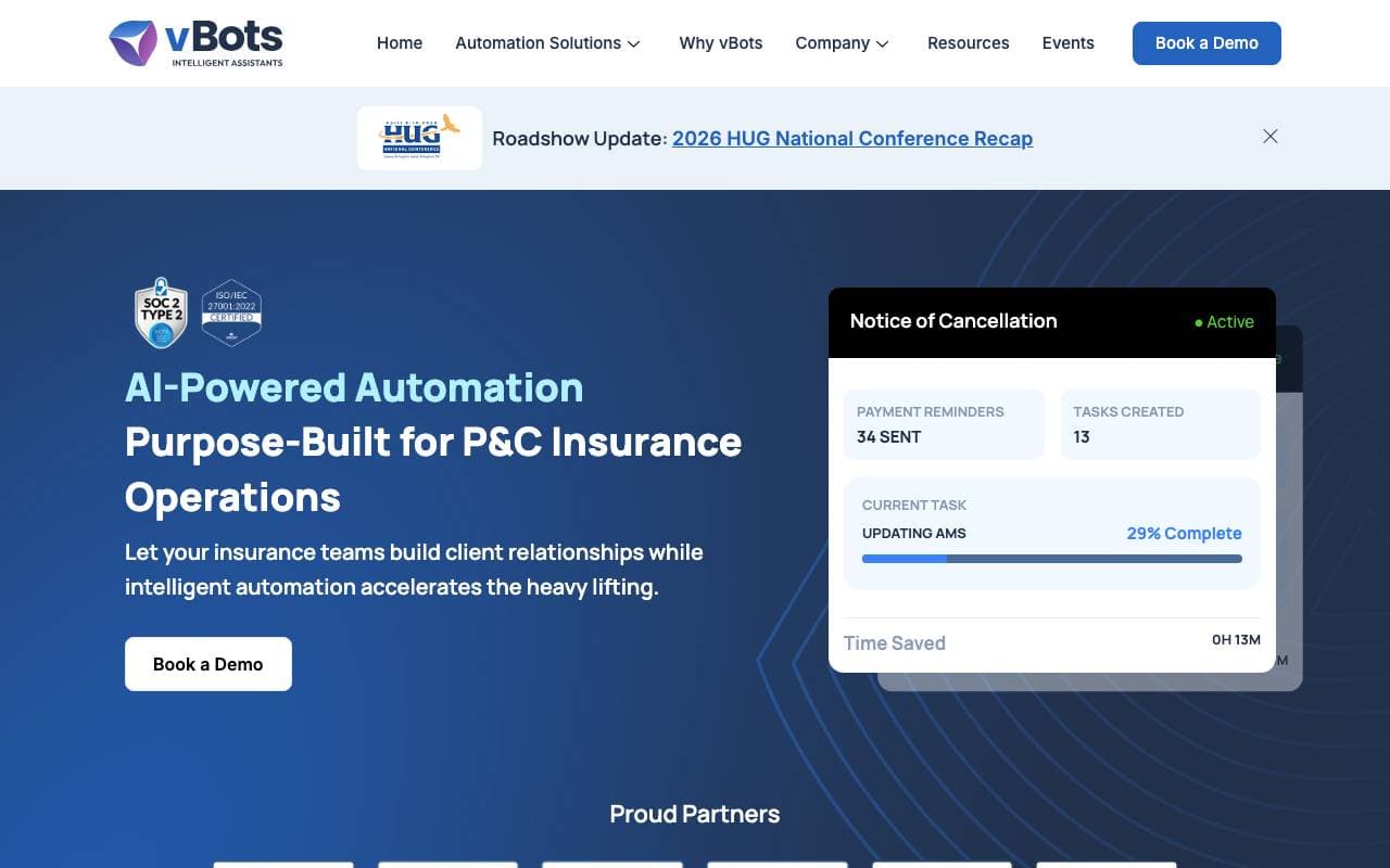 vBots AI interface preview