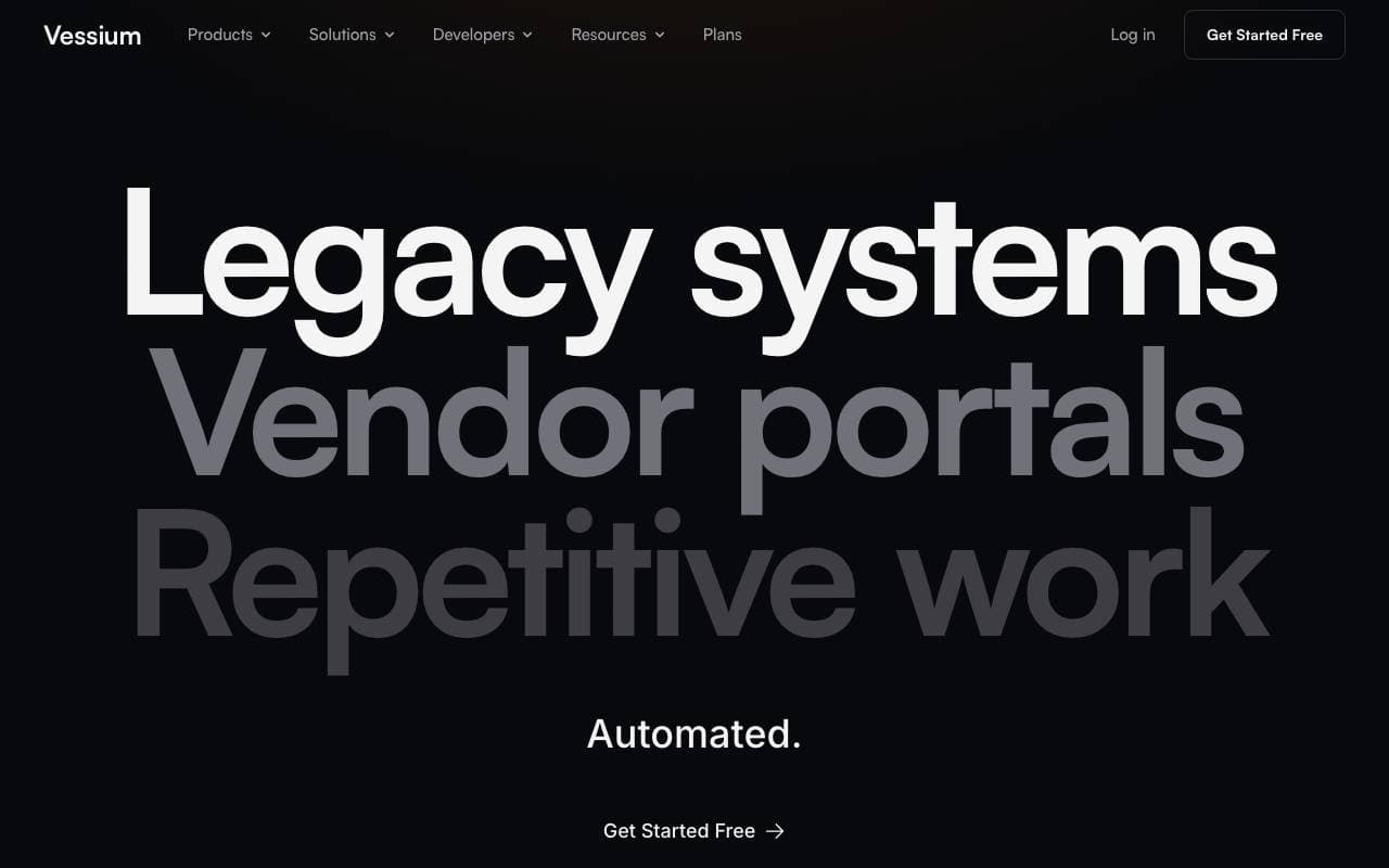 Vessium interface preview