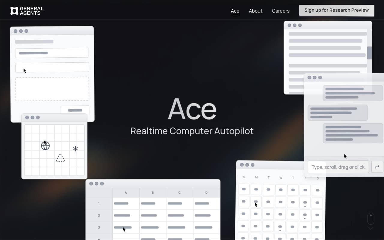 Ace by General Agents interface preview