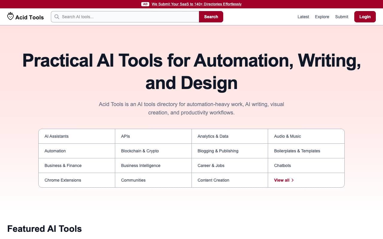Acid Tools interface preview