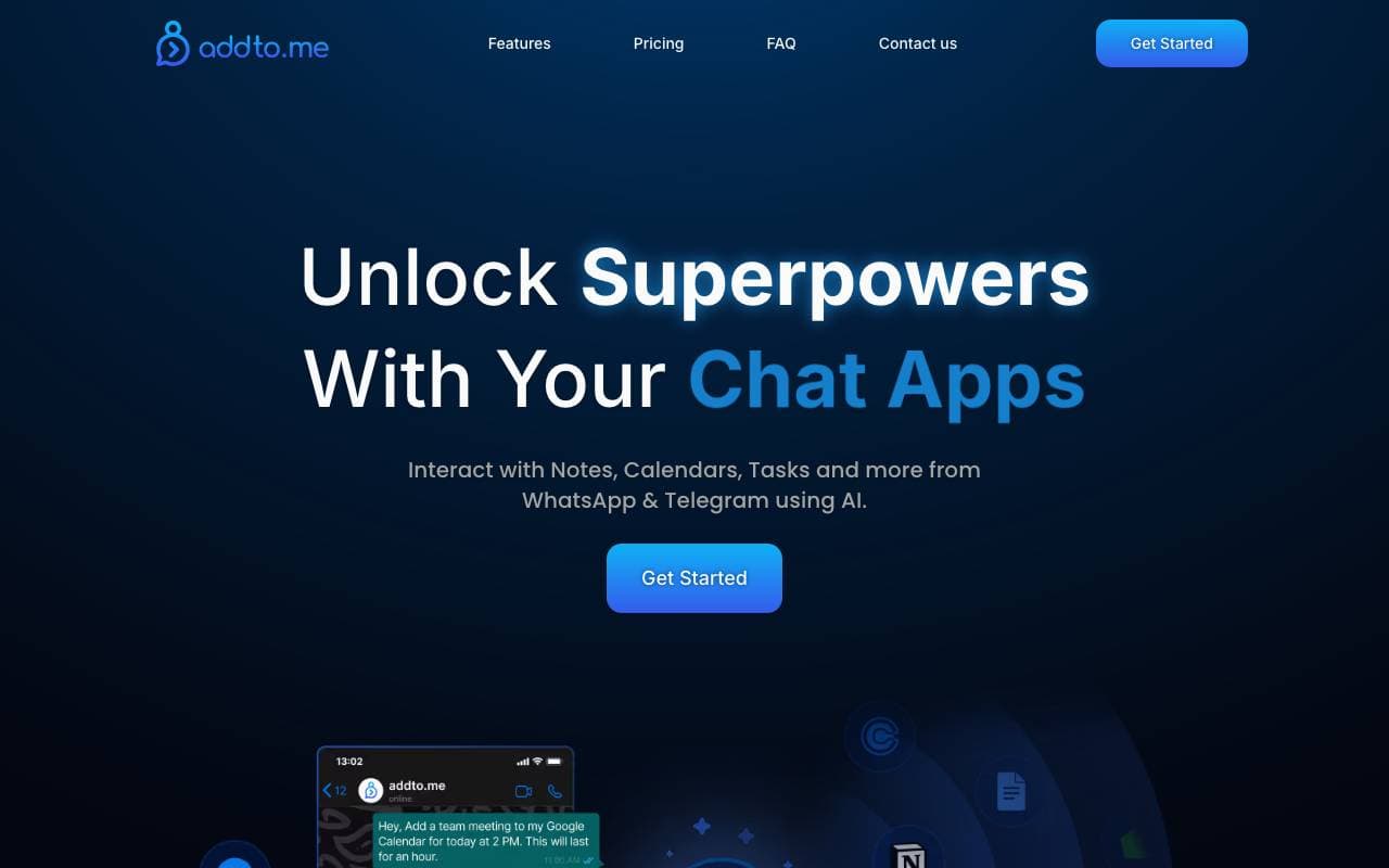 addto.me interface preview