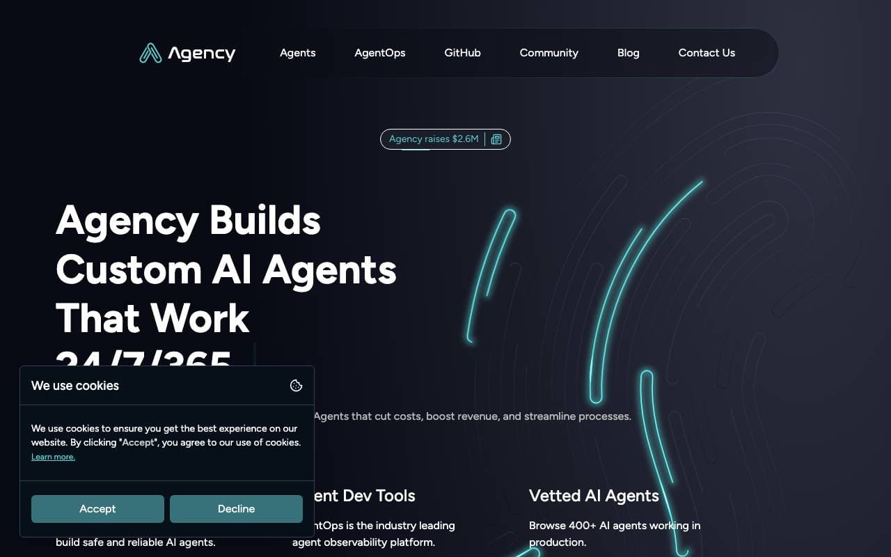 Agency AI interface preview