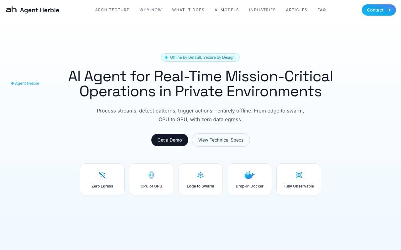 Agent Herbie interface preview