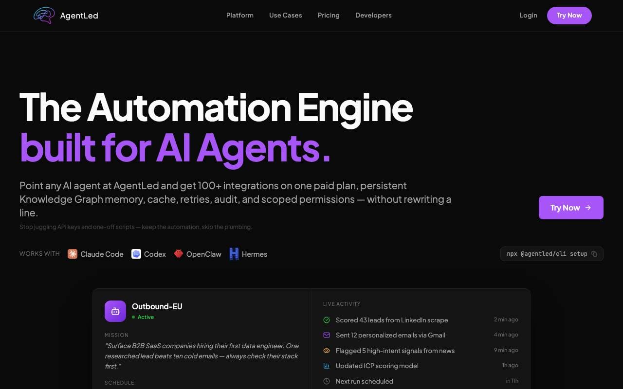 AgentLed interface preview