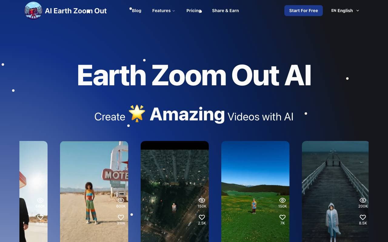 AI Earth Zoom Out interface preview
