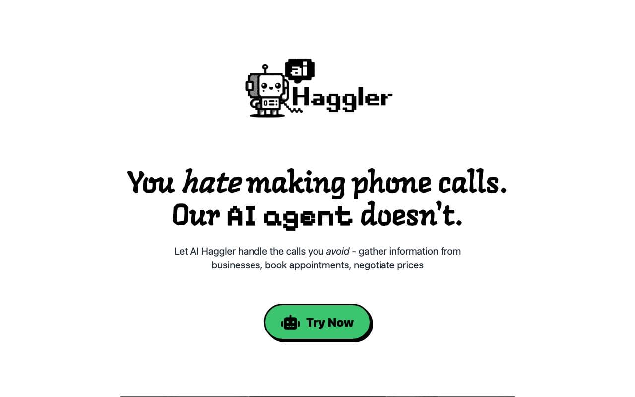 AI Haggler interface preview