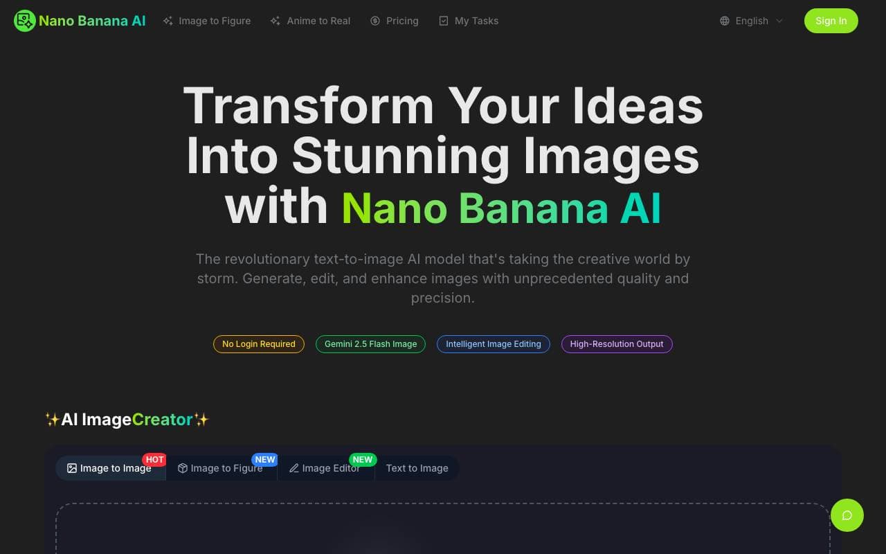 AI Image Editor Agent interface preview