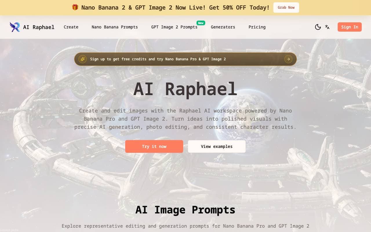 AI Raphael interface preview