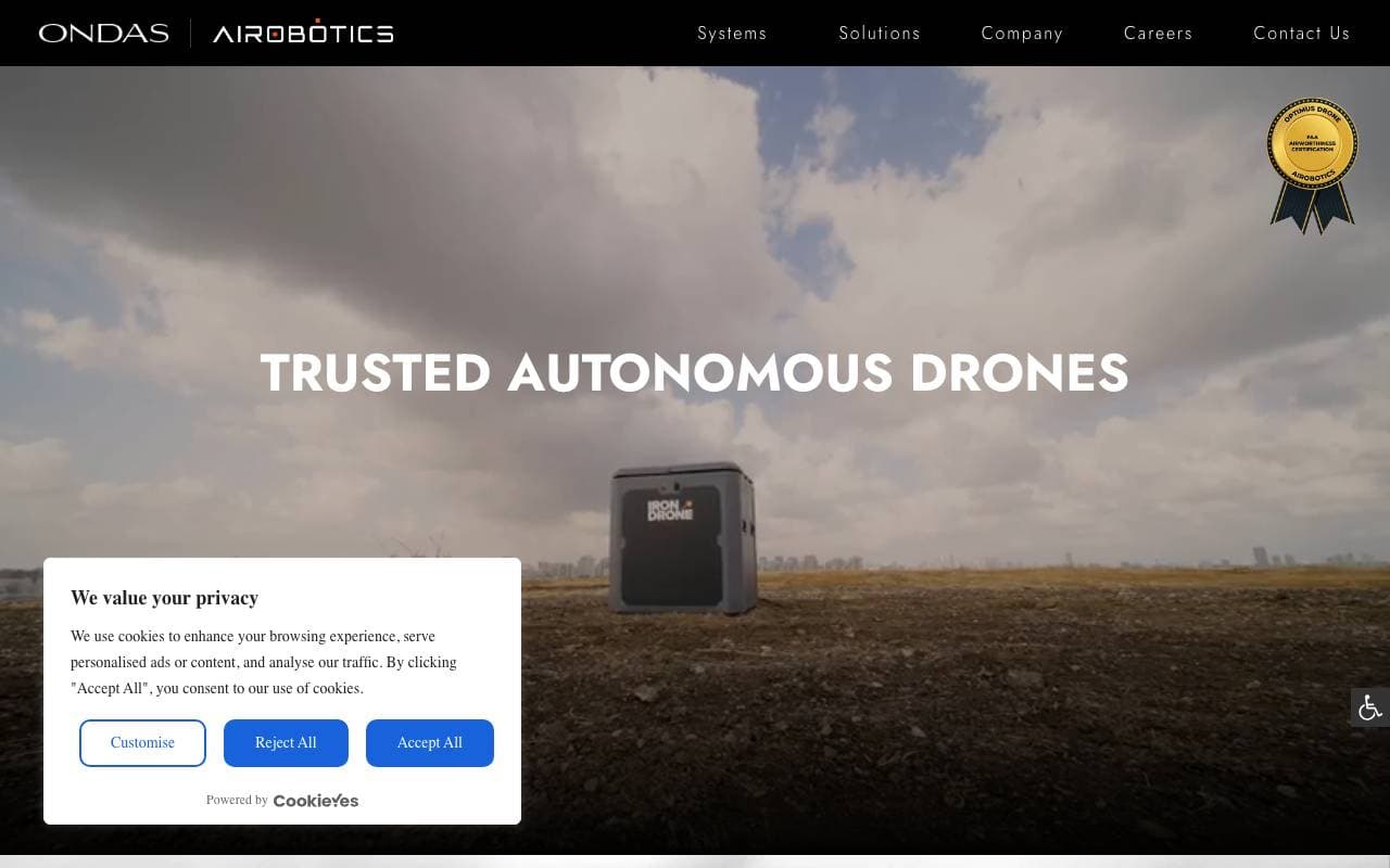 AI Robotics Drones interface preview