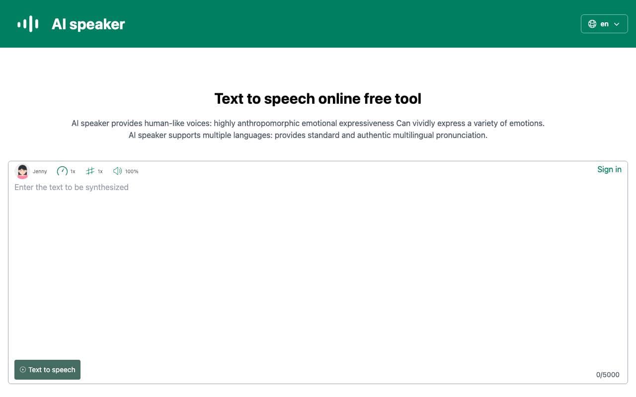 AI speaker interface preview