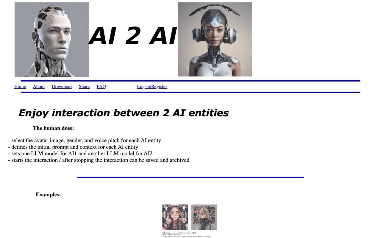 AI2AI project interface preview