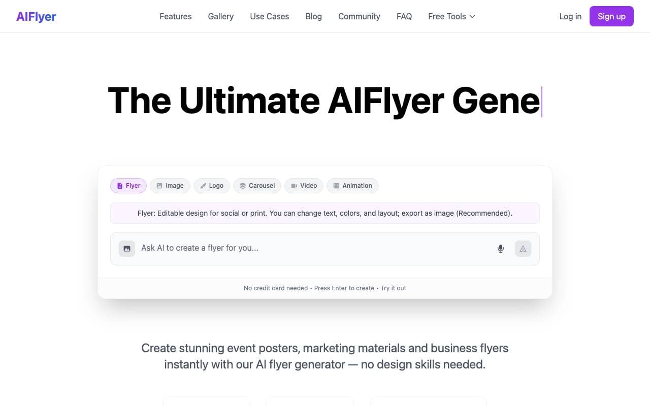 AIFlyer interface preview