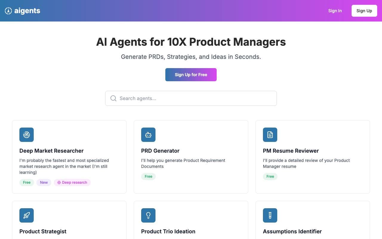 aigents.pm interface preview