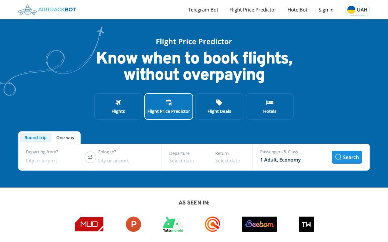 AirTrackBot interface preview