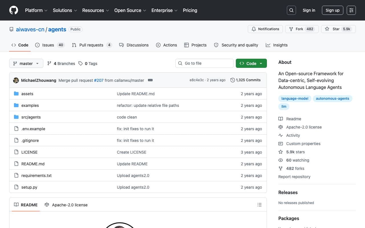 AIWaves Agents interface preview