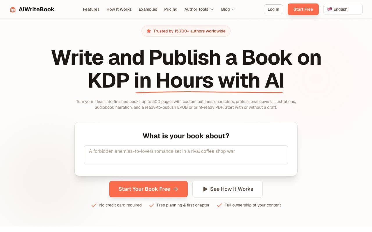 AIWriteBook interface preview
