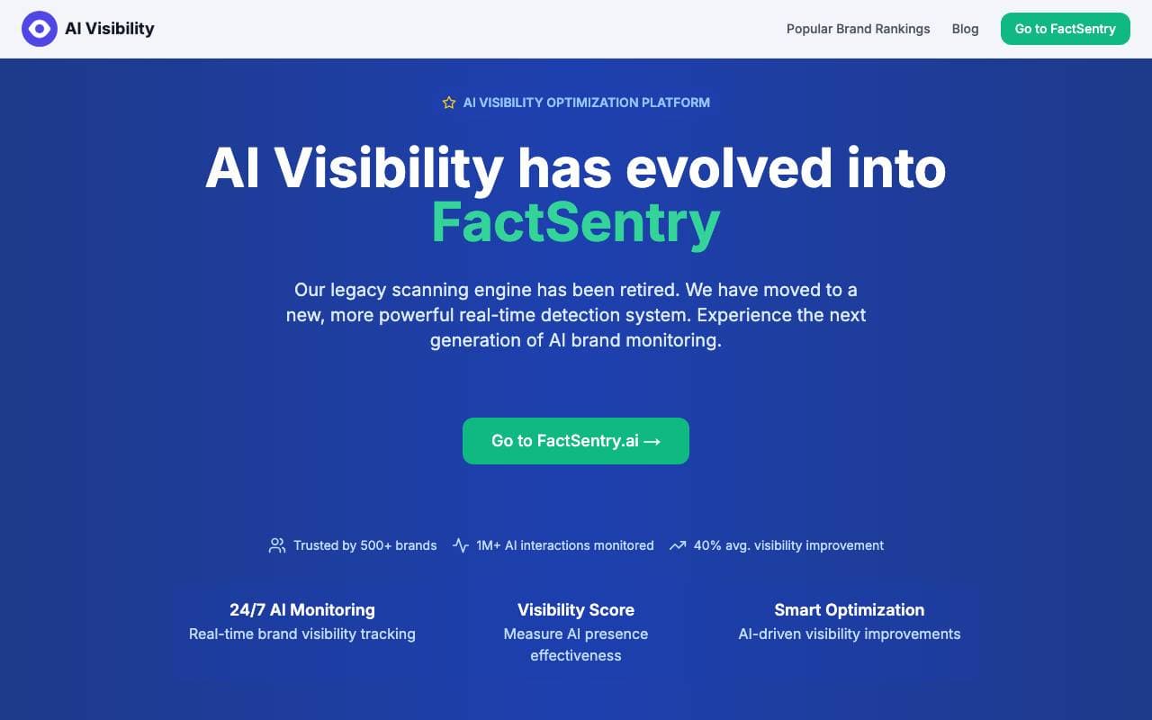 Al Visibility interface preview