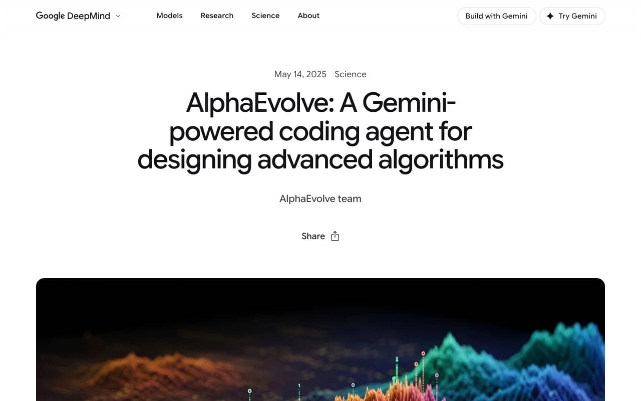 AlphaEvolve interface preview