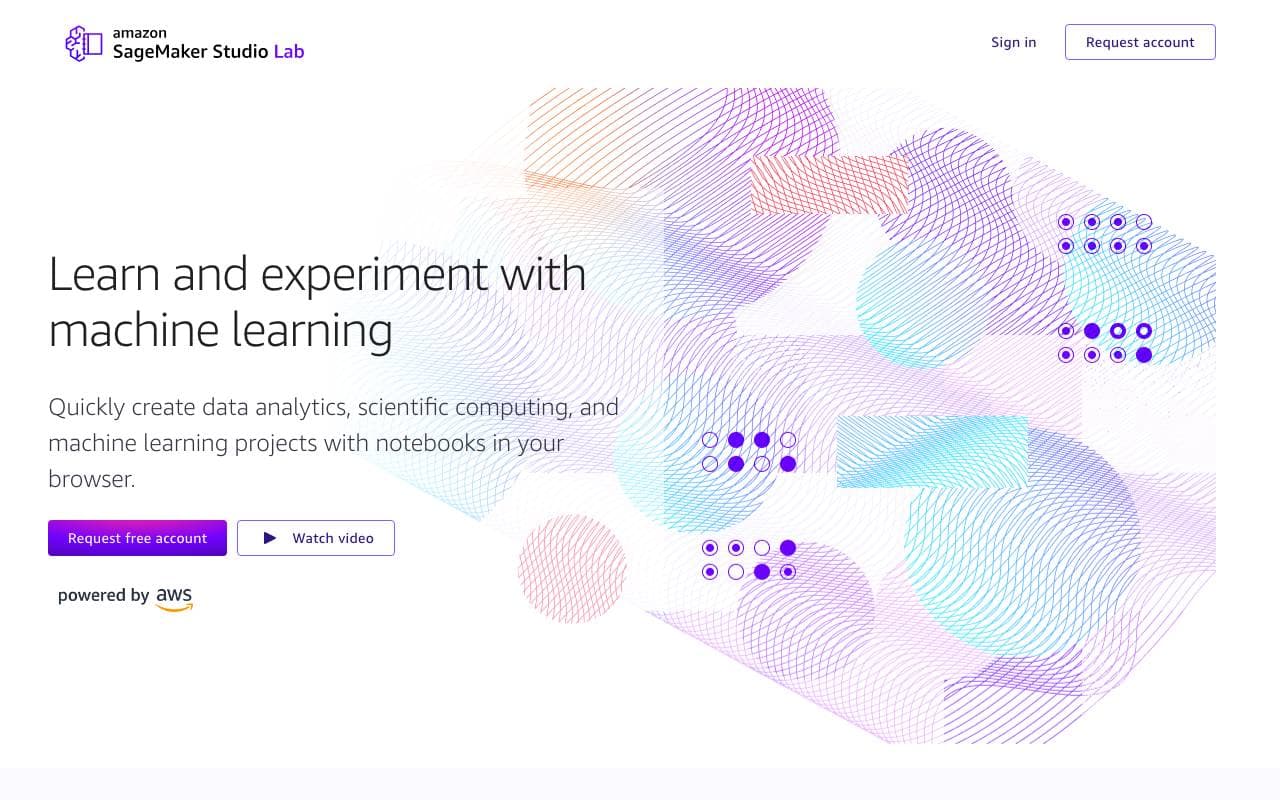 Amazon SageMaker Studio Lab interface preview