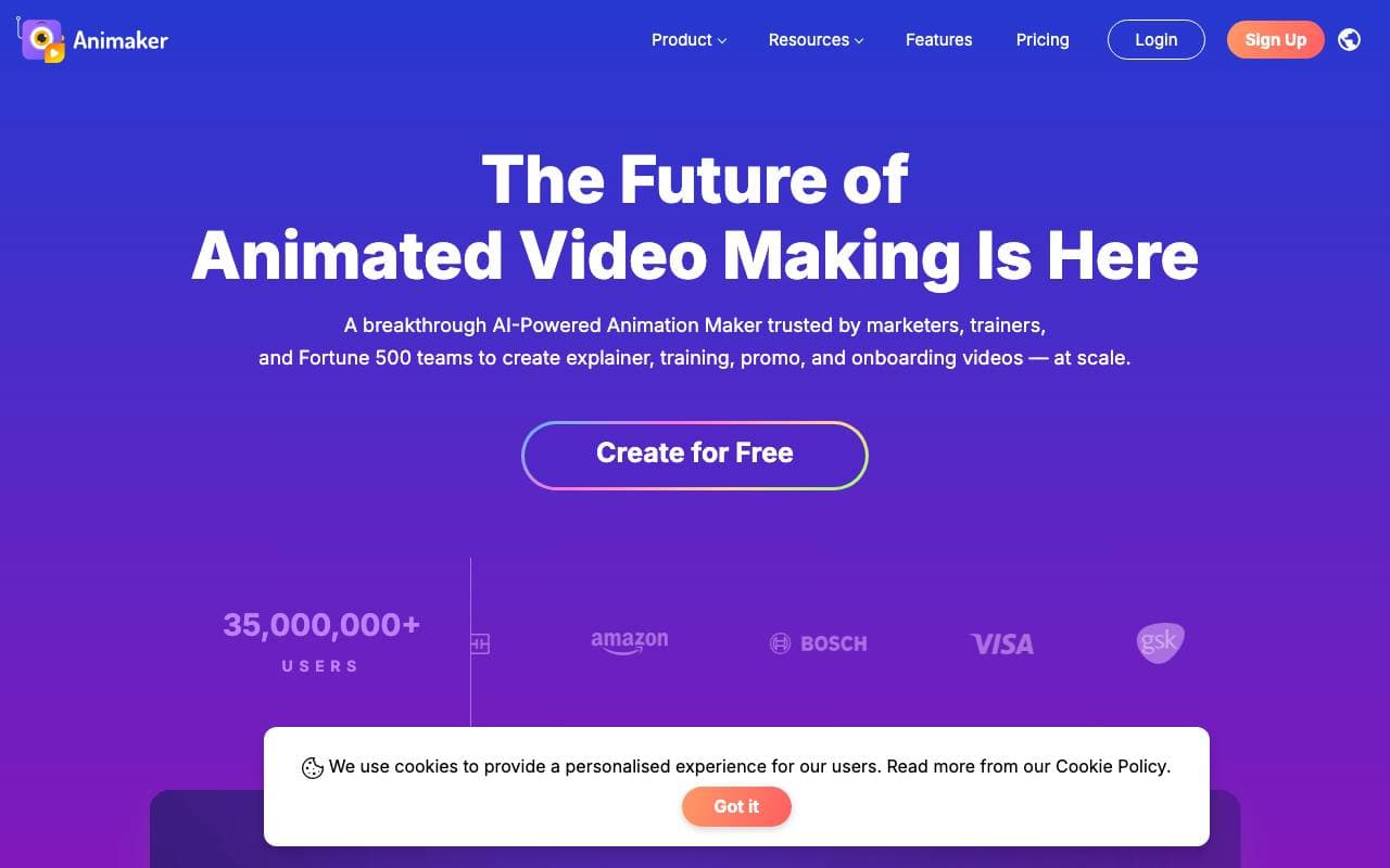 Animaker AI interface preview
