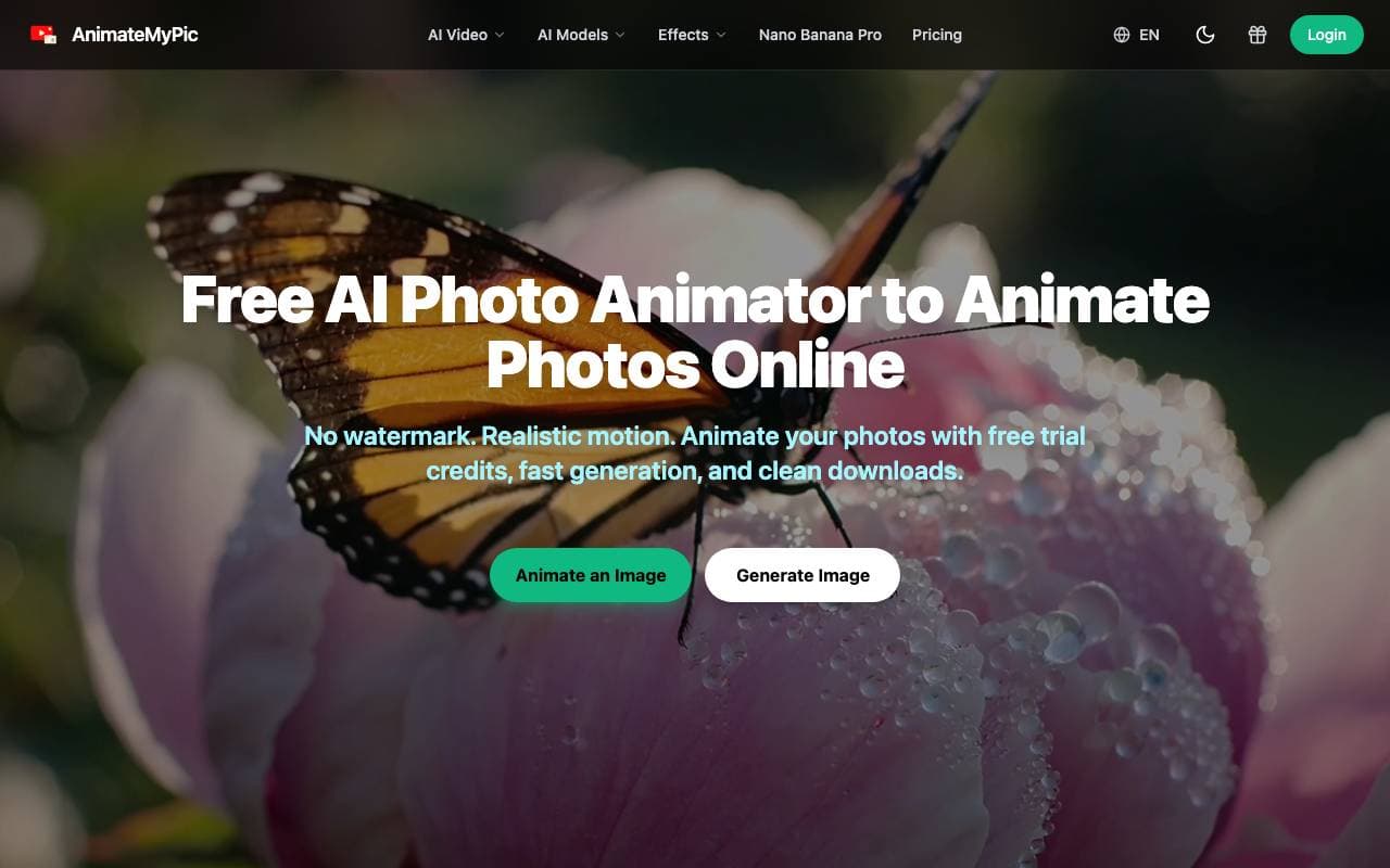 AnimateMyPic interface preview