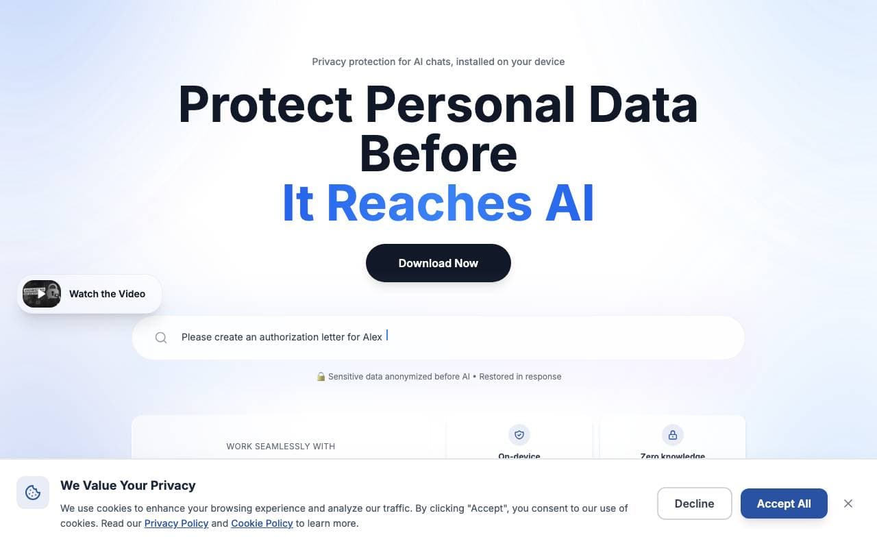 Anonymize360 interface preview