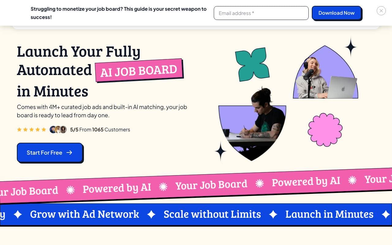 Artha Job Board interface preview