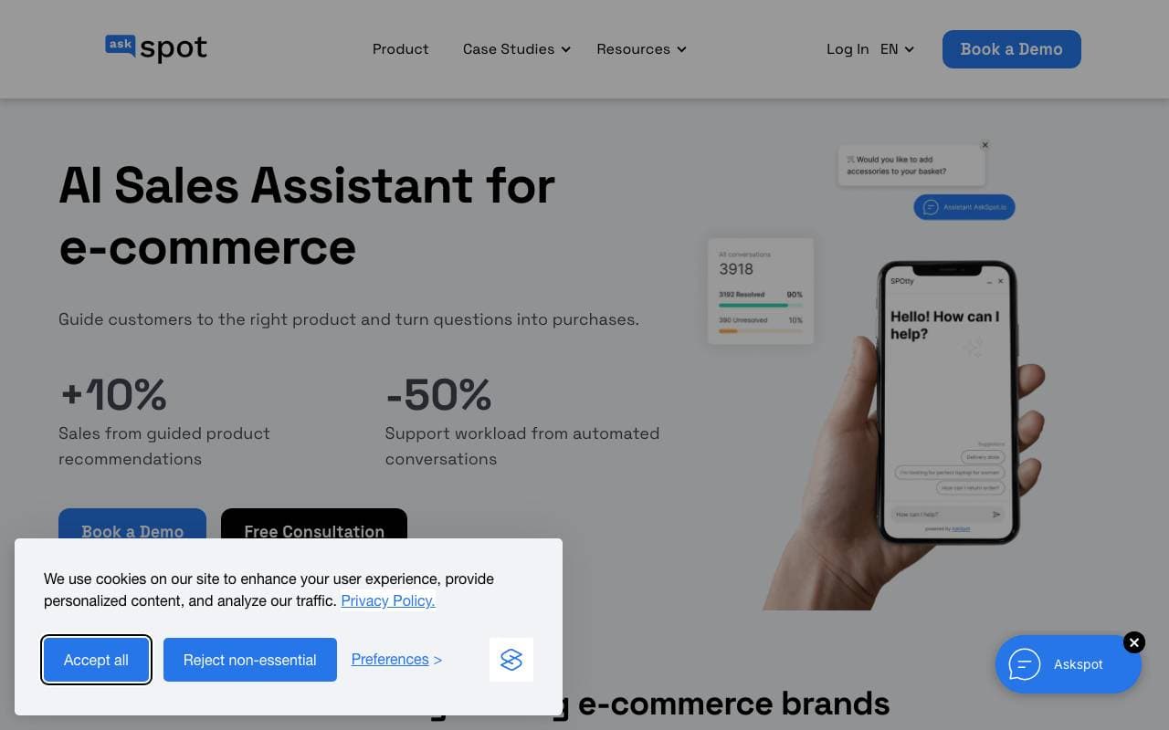AskSpot.io interface preview