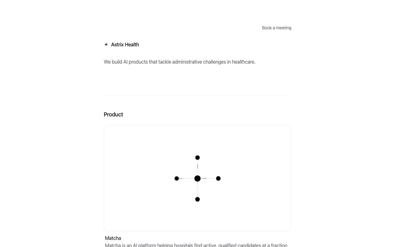 Astrix Health interface preview