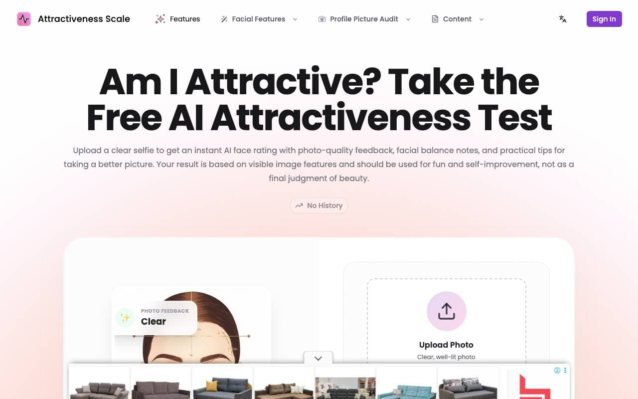Attractiveness Scale interface preview